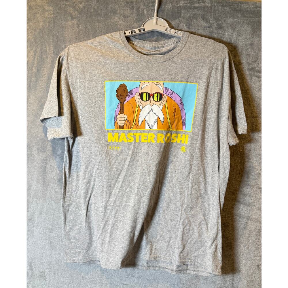 Dragon Ball Z Master Roshi Graphic T Shirt Gray XL Anime Funimation Toei